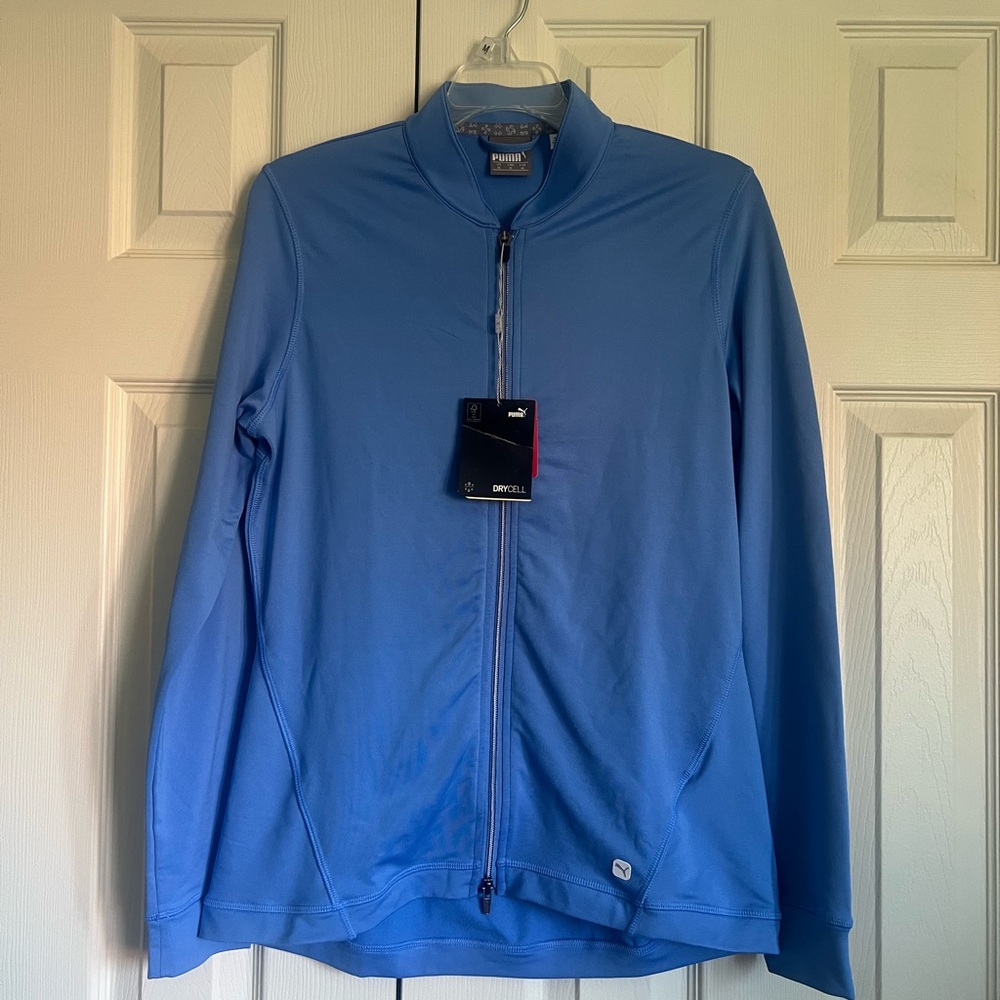 Puma Women’s Drycell full Zip-Up Jacket-Powder blue-Size M